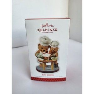 2013 Busy Bakers Bears Chef Hallmark Keepsake Ornament Club Member Exclusive New
